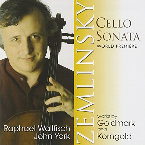 CD cover with a man holding a cello, featuring Zemlinsky's name and musical details.