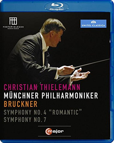 Bruckner: Symphonies Nos 4 and 7 [Christian Thielemann, Munich Philharmonic Orchestra] [C Major: 712304] [Blu-ray] [2013] [Region A and B] Blu-ray