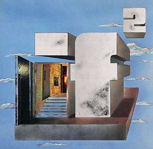 Vinyl record album cover with 3D 'if 2' sculpture against a blue sky.