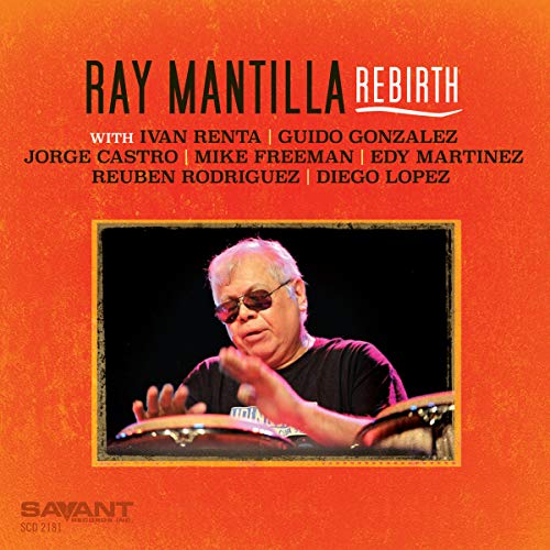 "Album cover with a man playing drums on an orange background."