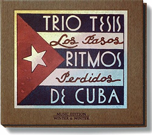 "CD cover with Cuban flag design and Trio Tesis text on brown background."