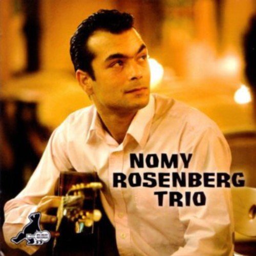 Album cover with a man holding a guitar and "Nomy Rosenberg Trio" text.