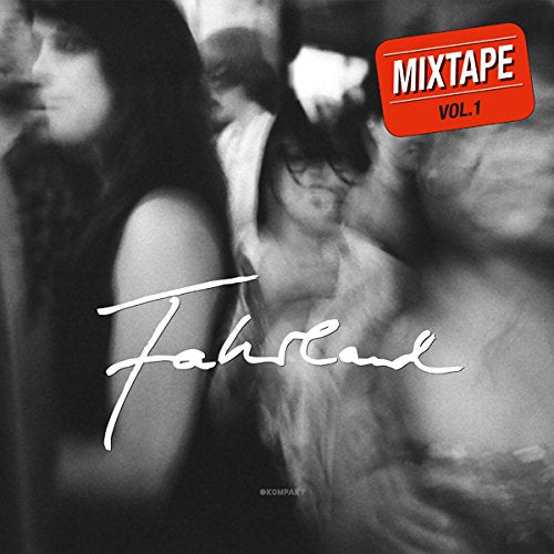 Black and white album cover with "Fahrland" in white script and red "MIXTAPE VOL.1" label.