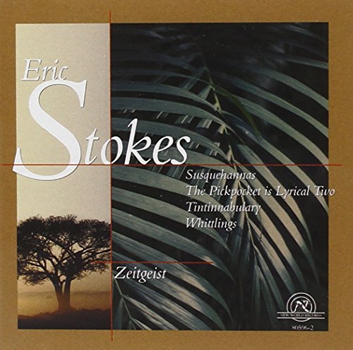 "CD cover with tree and palm fronds on a brown background."