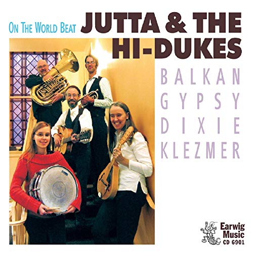 "CD cover featuring a band of five musicians holding various instruments."