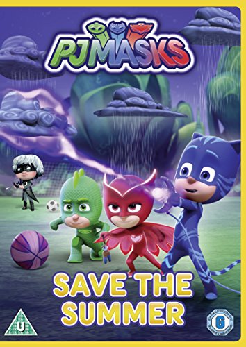"PJ Masks DVD cover featuring cartoon characters and the title 'Save the Summer'."