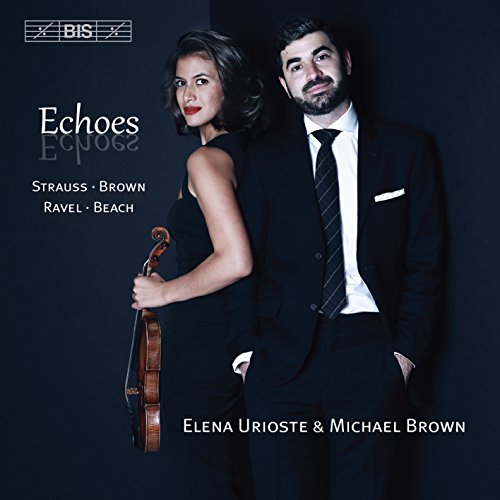 CD cover featuring a man and woman, she holding a violin, against a dark background.