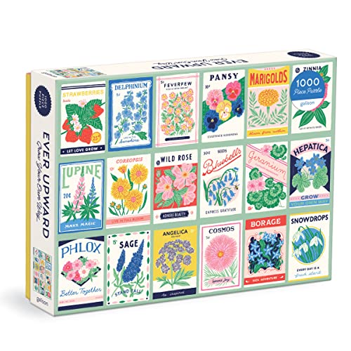 Galison 9780735376564 Ever Upward Grow Your Own Way Jigsaw Puzzle, Multicoloured, 1000 Pieces