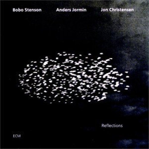 "CD cover with dark background, white birds in flight, and musicians' names at top."