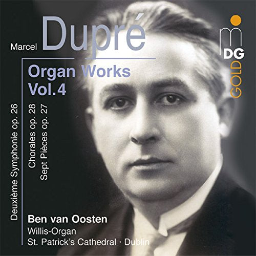 CD cover with black-and-white portrait and text "Dupre Organ Works Vol. 4".