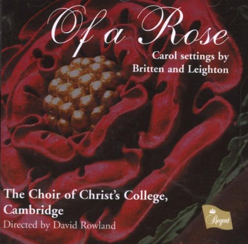 "Album cover featuring a red rose with white text and a gold logo."
