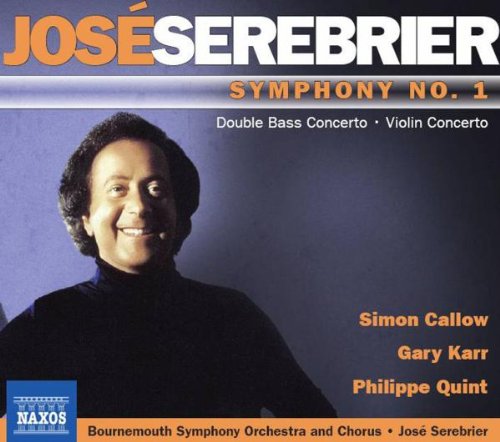CD cover featuring José Serebrier with orchestra names and composition titles listed.