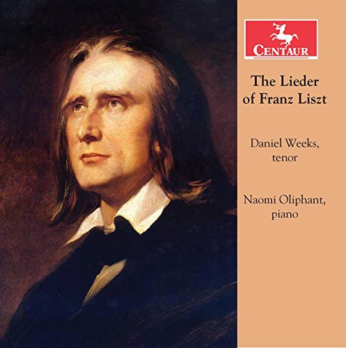 CD cover featuring a portrait of Franz Liszt with beige and red accents.
