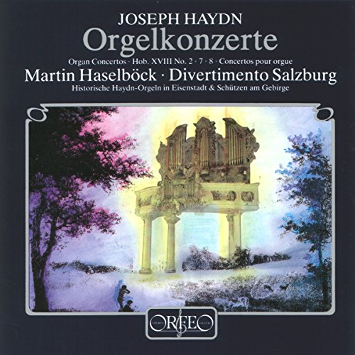 "CD cover with fantasy image of an organ, trees, and archway on a dark background."