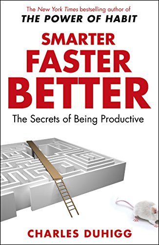"Book cover of 'Smarter Faster Better' by Charles Duhigg, featuring a maze and a mouse."