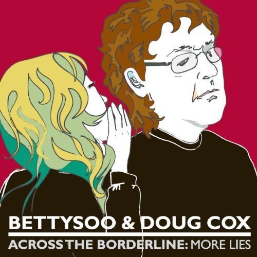 "Album cover featuring illustrated portraits of a man and woman against a red background."