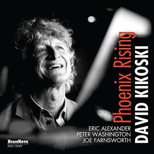 Album cover with black-and-white photo of man and red and white text on black background.