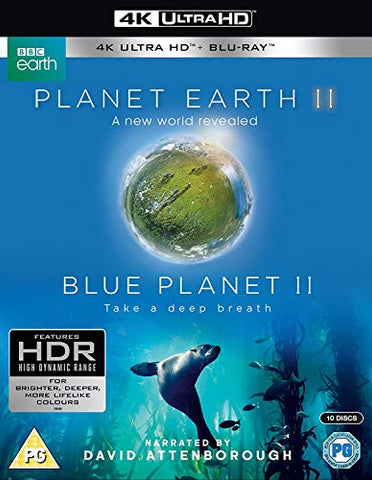 Planet Earth II and Blue Planet II Boxset [4K Blu-ray] [2017] Blu-ray