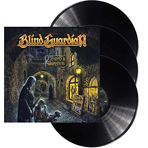 "Double vinyl record set with album cover featuring medieval scene and 'Blind Guardian' title."
