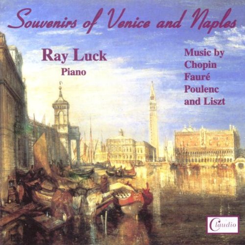 "CD cover featuring a painting of a Venetian canal with red title text."