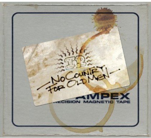 "CD cover with a grungy label reading 'No Country For Old Men' on a grey background."