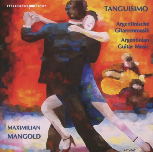 "Album cover featuring a painting of a dancing couple and a guitarist."