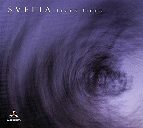 "Purple album cover with swirling pattern, 'Svelia transitions' text, and 'losen' logo."