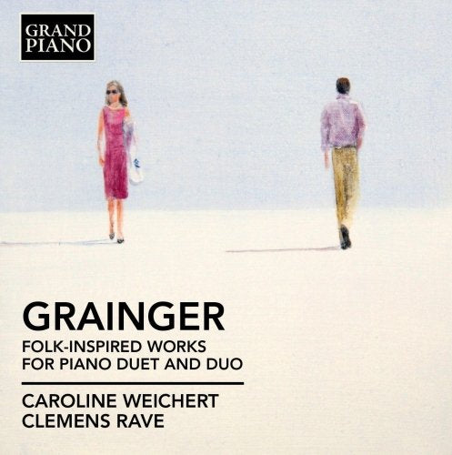 A CD cover featuring a man and woman walking apart on a sandy beach.