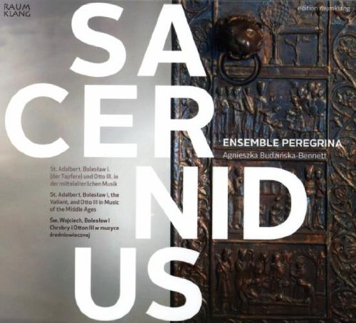"CD cover with 'SACER NIDUS' text, ornate door in the background."