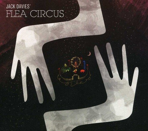 Album cover with white hands holding a flea circus against a dark background.