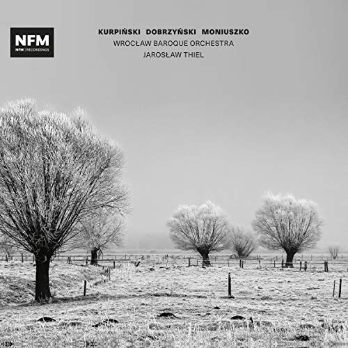 "CD cover with a black and white winter landscape and text."