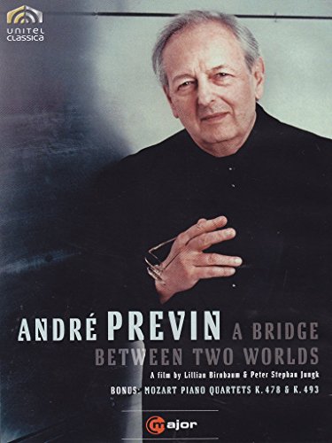 DVD cover featuring André Previn in a black shirt, gesturing with his hand.