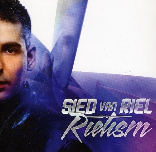 "Album cover featuring Sied van Riel with silver text on a blue background."
