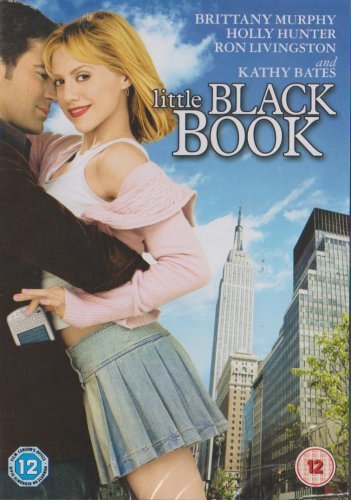 "Little Black Book DVD cover featuring a man and woman embracing against a cityscape."