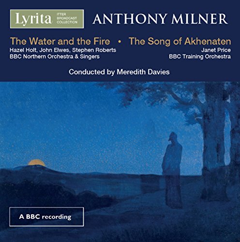 "CD cover with a person standing under a tree at dusk, blue-toned landscape."