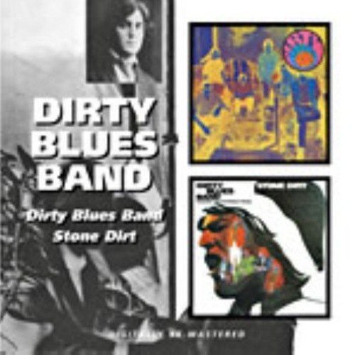 "Album cover with band name, two album art images, and 'digitally re-mastered' text."