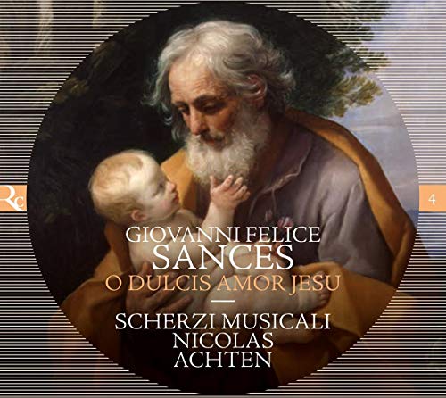"CD cover featuring a painting of an old man holding a baby."