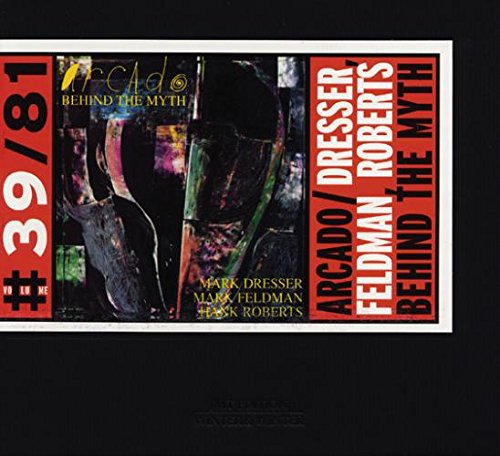 "CD cover with abstract art and red text on a dark green background."