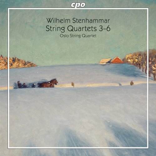 "CD cover featuring a winter landscape painting with snowy field and horse-drawn sleigh."