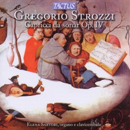 "CD cover with medieval painting of people gathered around a lute player."