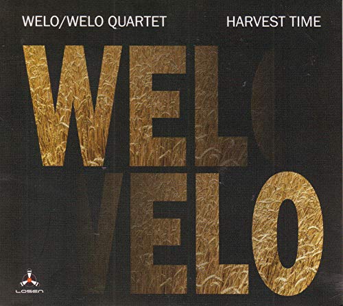 "Welo/Welo Quartet - Harvest Time" CD cover with gold text on a dark background.
