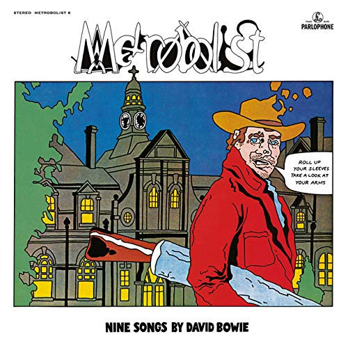 Vinyl album cover featuring a cartoon man in a red coat and cowboy hat.