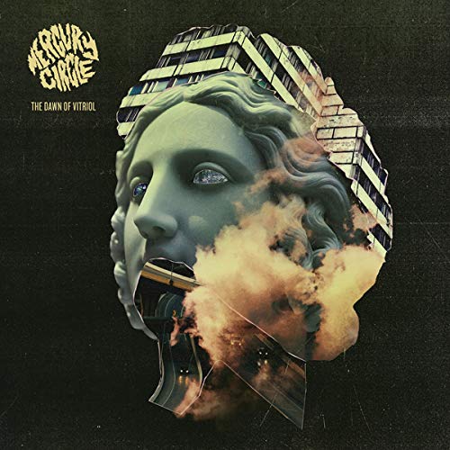 Album cover with a statue head and smoke, against a dark background.