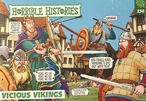 Horrible Histories PLG 7285 Vicious Vikings 250 Piece Puzzle from Paul Lamond Games, Green