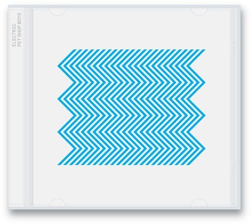 A blue zig-zag pattern on a white background, representing the "Electric" CD album cover.