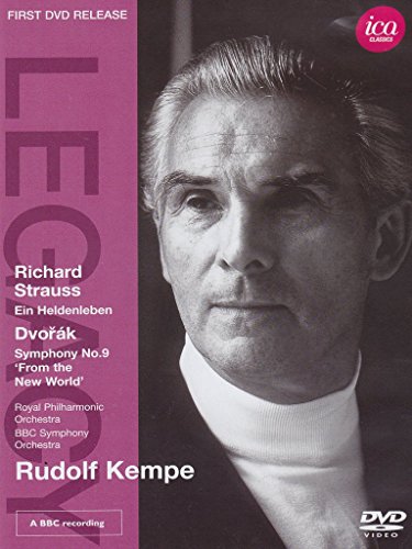 DVD cover with black-and-white photo of conductor Rudolf Kempe on a purple background.