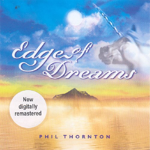 "CD cover art featuring a white unicorn on a rocky landscape, green background."