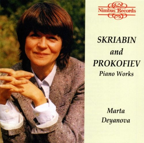 CD cover with pianist Marta Deyanova and text "Scriabin and Prokofiev: Piano Works".