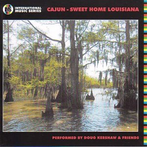 Album cover with swamp scene, trees in water, and multicolored stripe on right edge.
