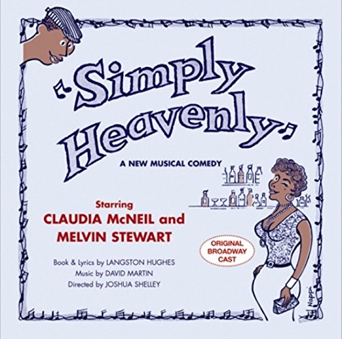 "CD case cover for 'Simply Heavenly' with cartoon man and woman illustrations."